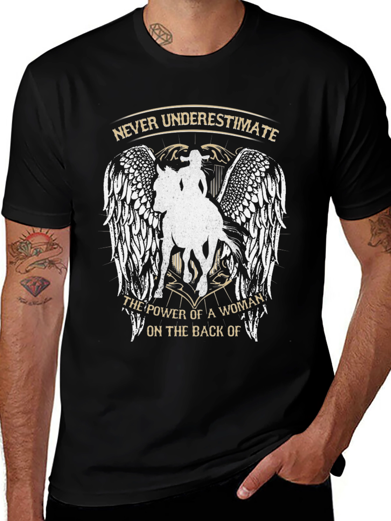 Empowered Woman Horse Graphic T-Shirt