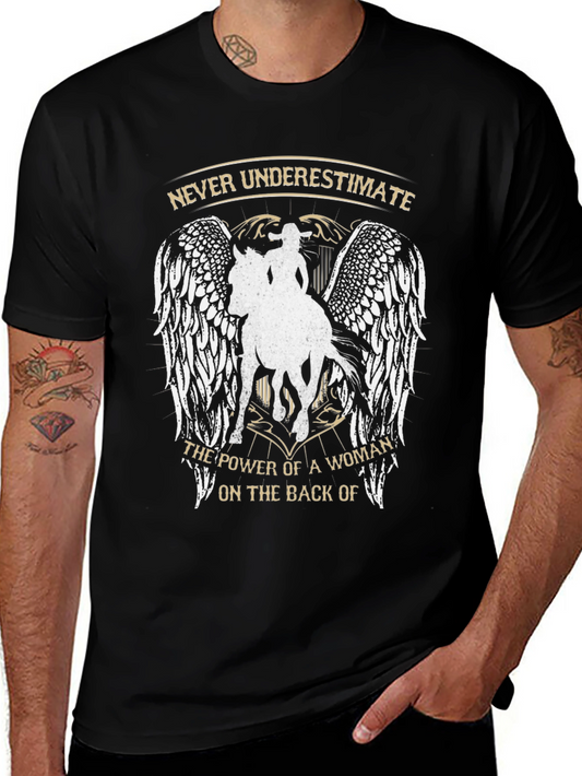 Empowered Woman Horse Graphic T-Shirt