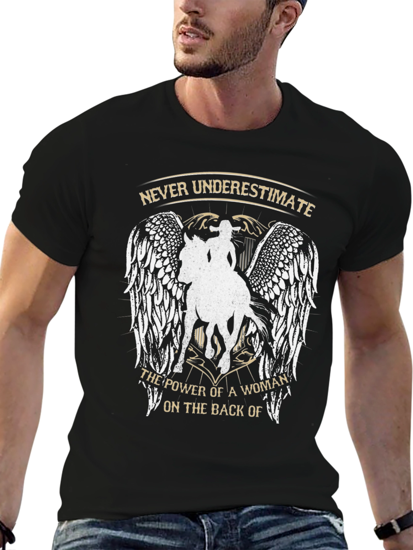 Empowered Woman Horse Graphic T-Shirt
