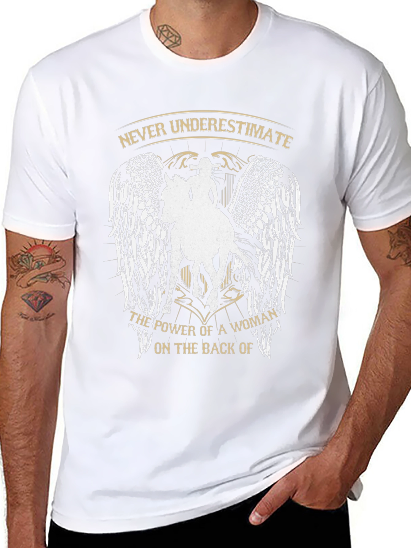 Empowered Woman Horse Graphic T-Shirt
