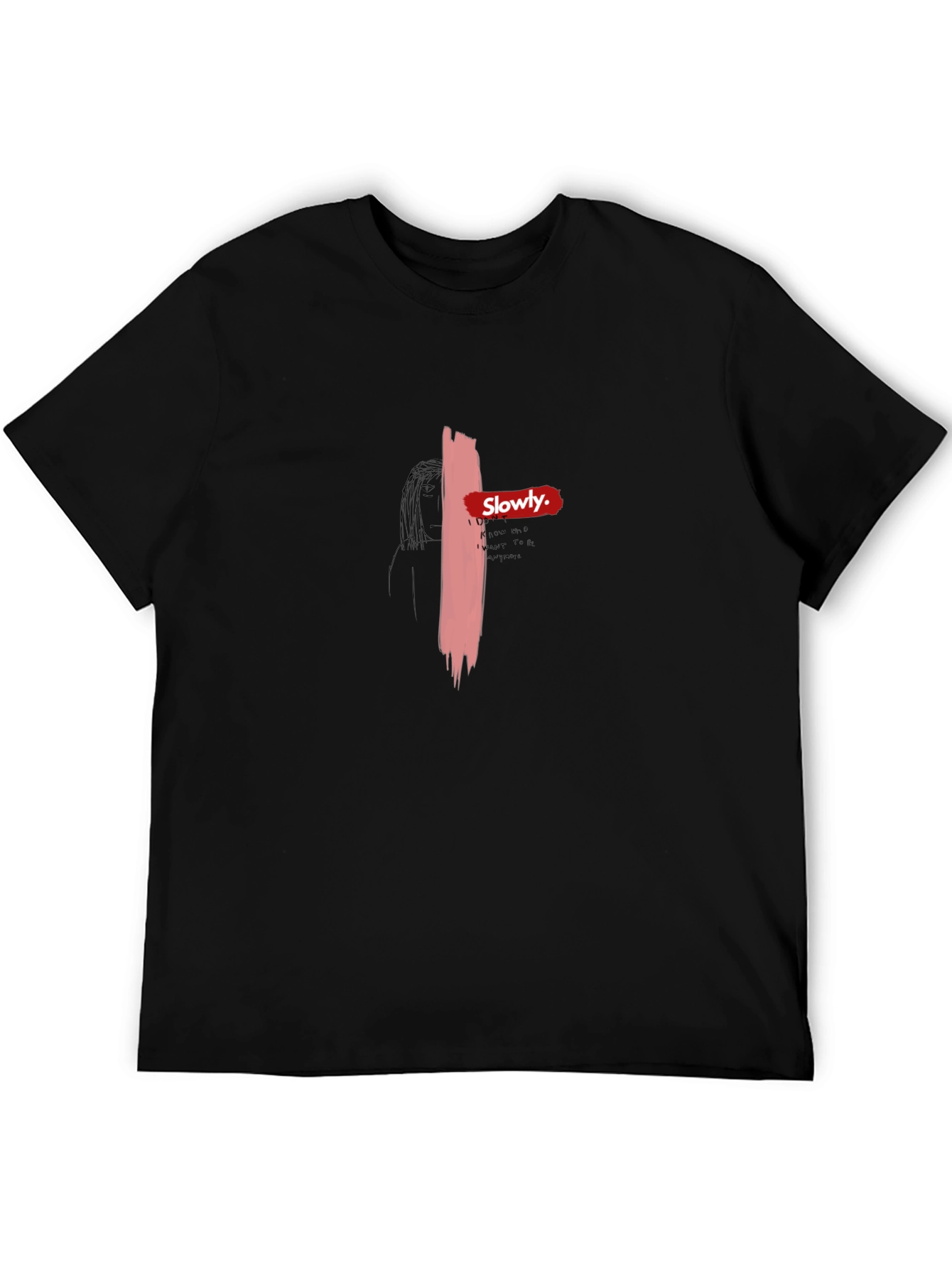 Slowly T-Shirt - Black Graphic Tee