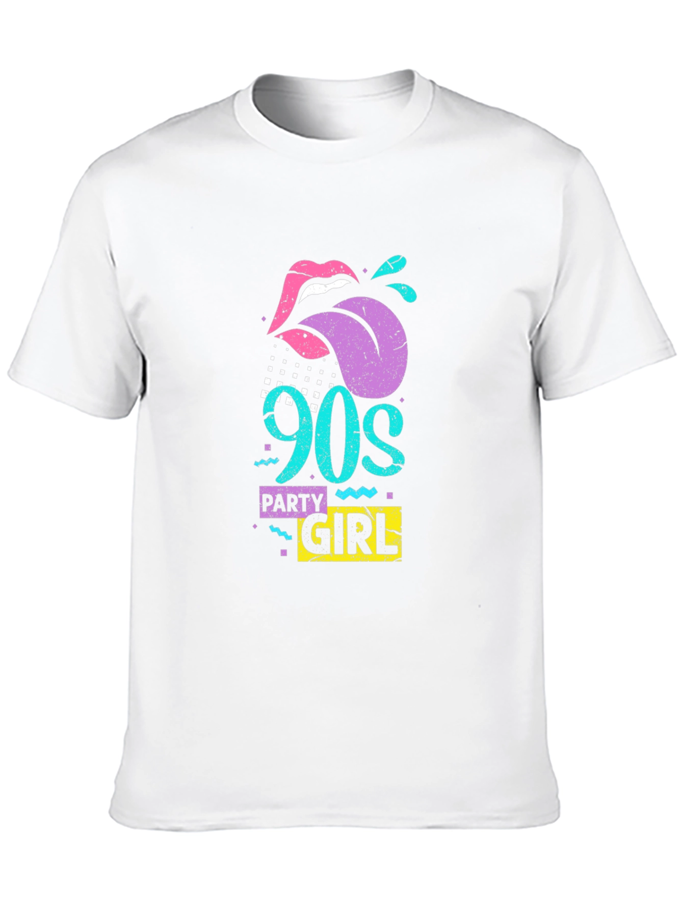 90s Party Girl Black Graphic Tee