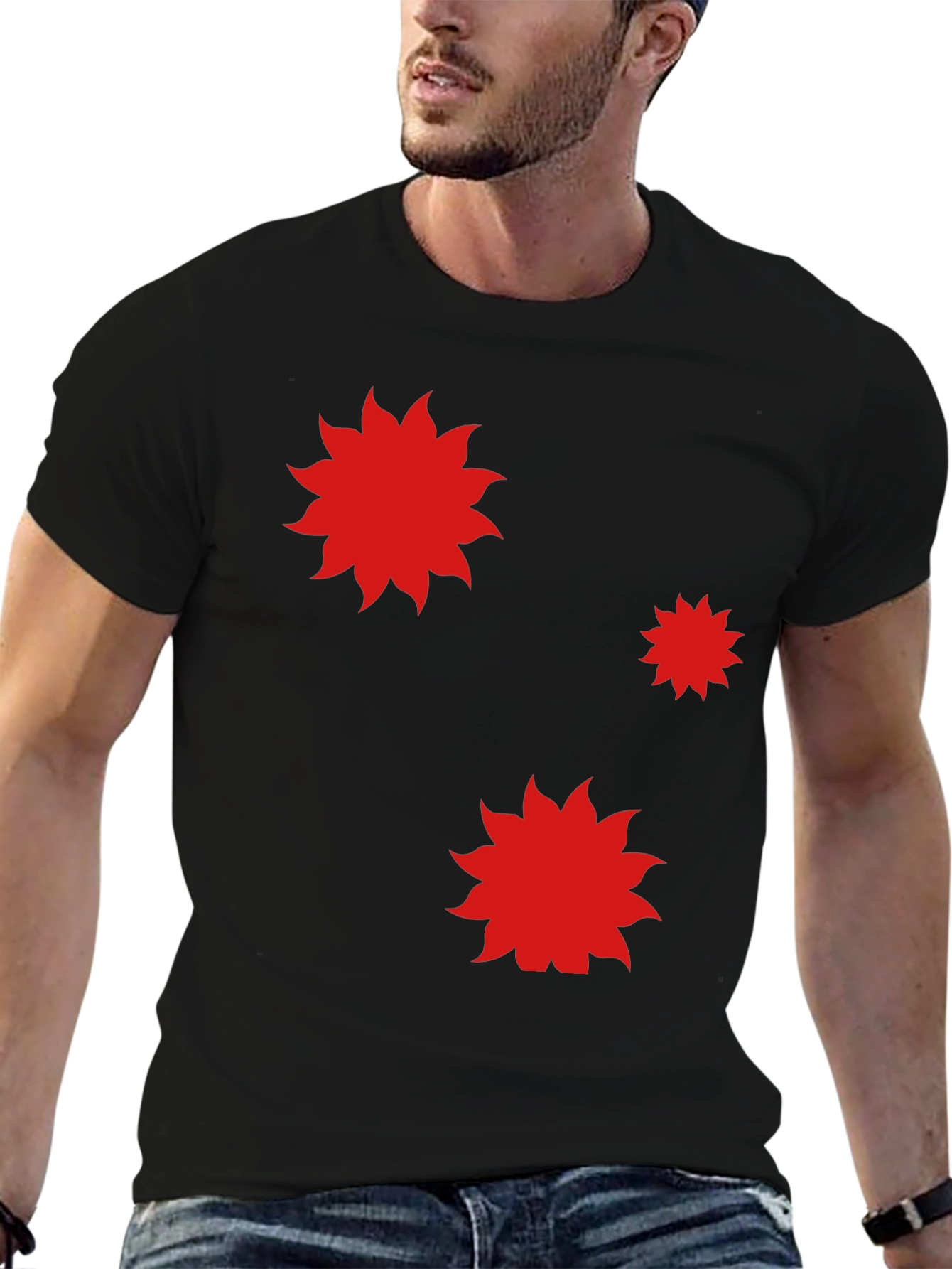 Red Chili Peppers Asterisk Black T-Shirt