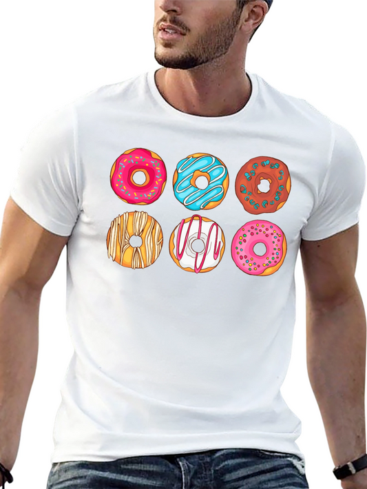 Donut Graphic T-Shirt - Sweet Tooth Style