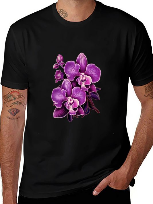 Orchid Graphic T-Shirt - Stylish Floral Design
