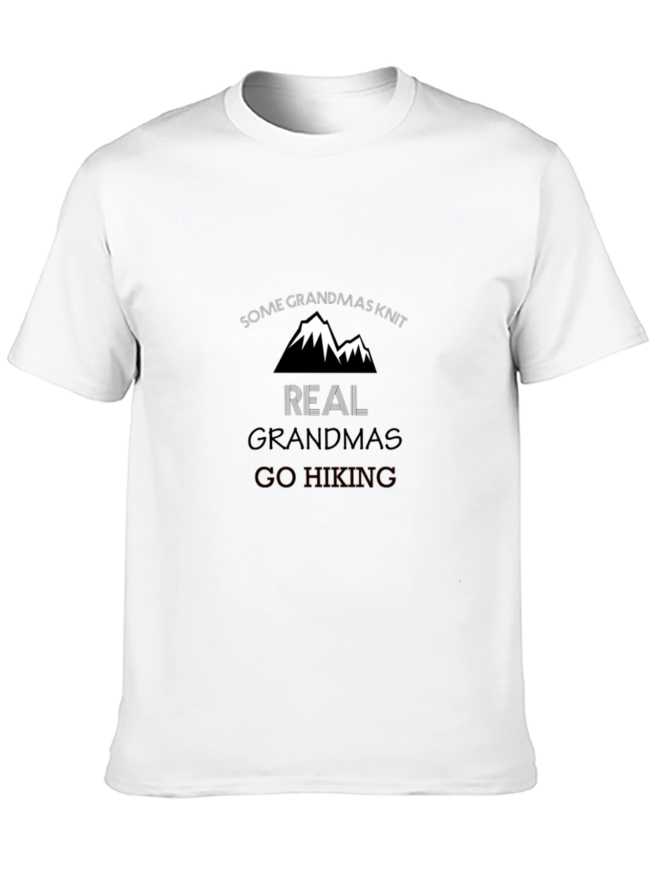 Funny Grandmas Hiking Black T-Shirt