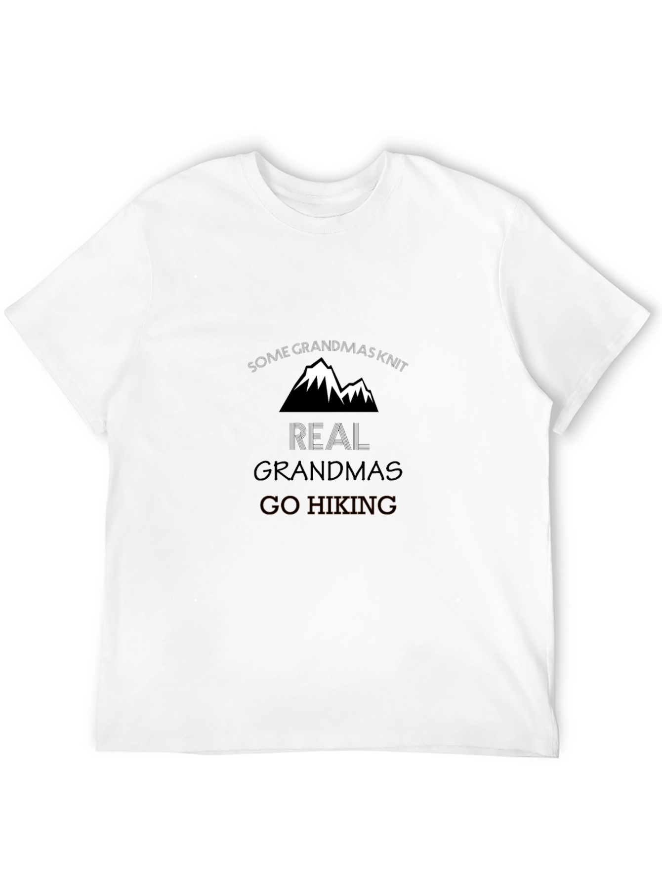 Funny Grandmas Hiking Black T-Shirt
