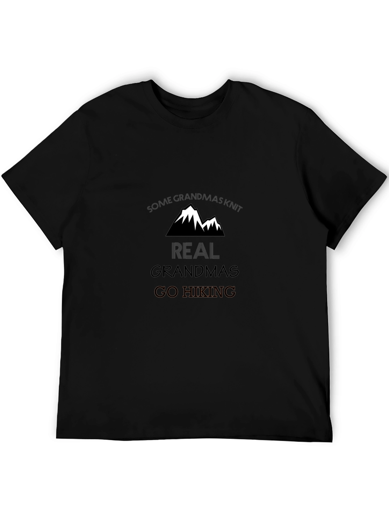 Funny Grandmas Hiking Black T-Shirt