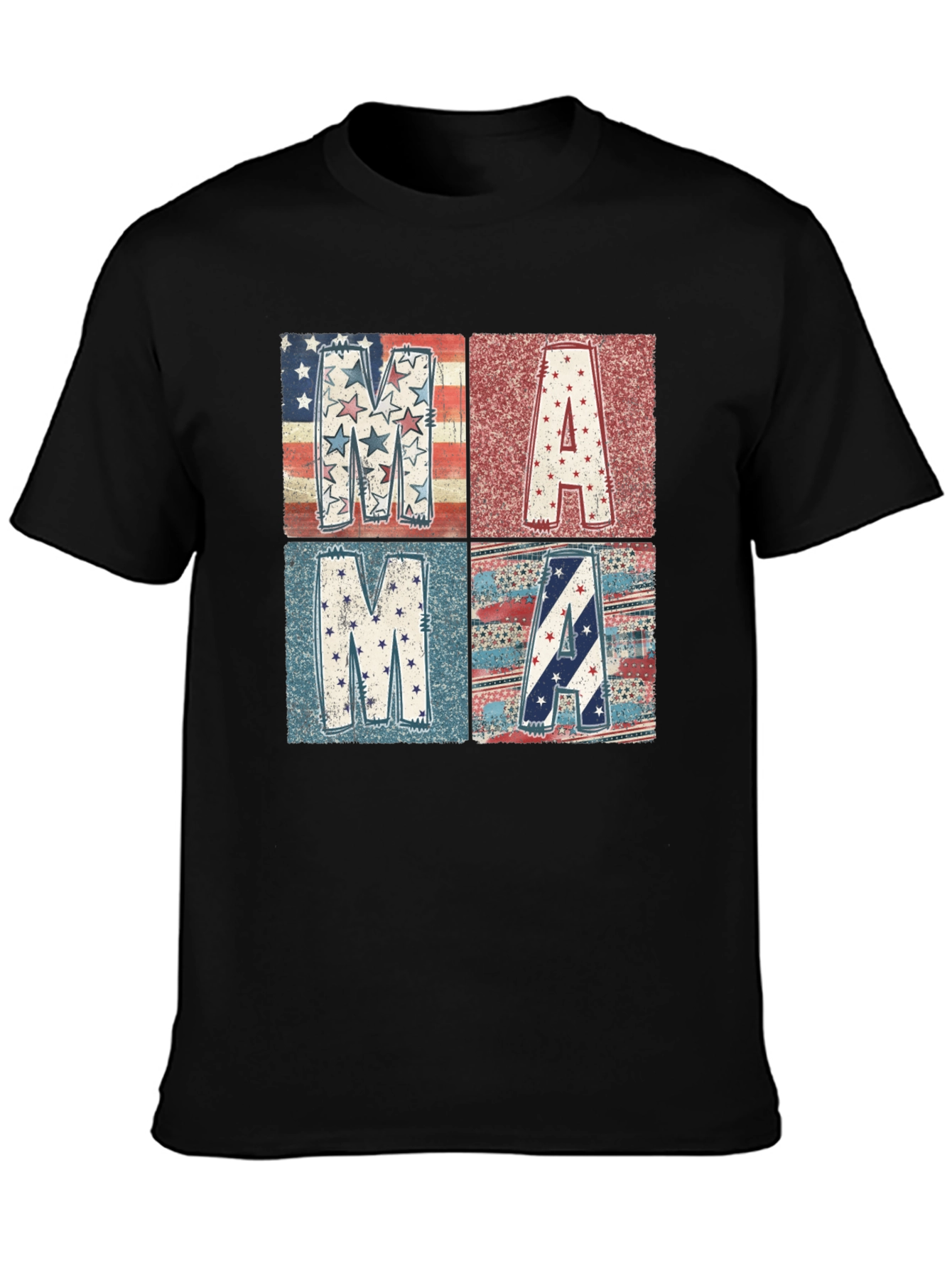 Patriotic Mama Graphic Tee - Black