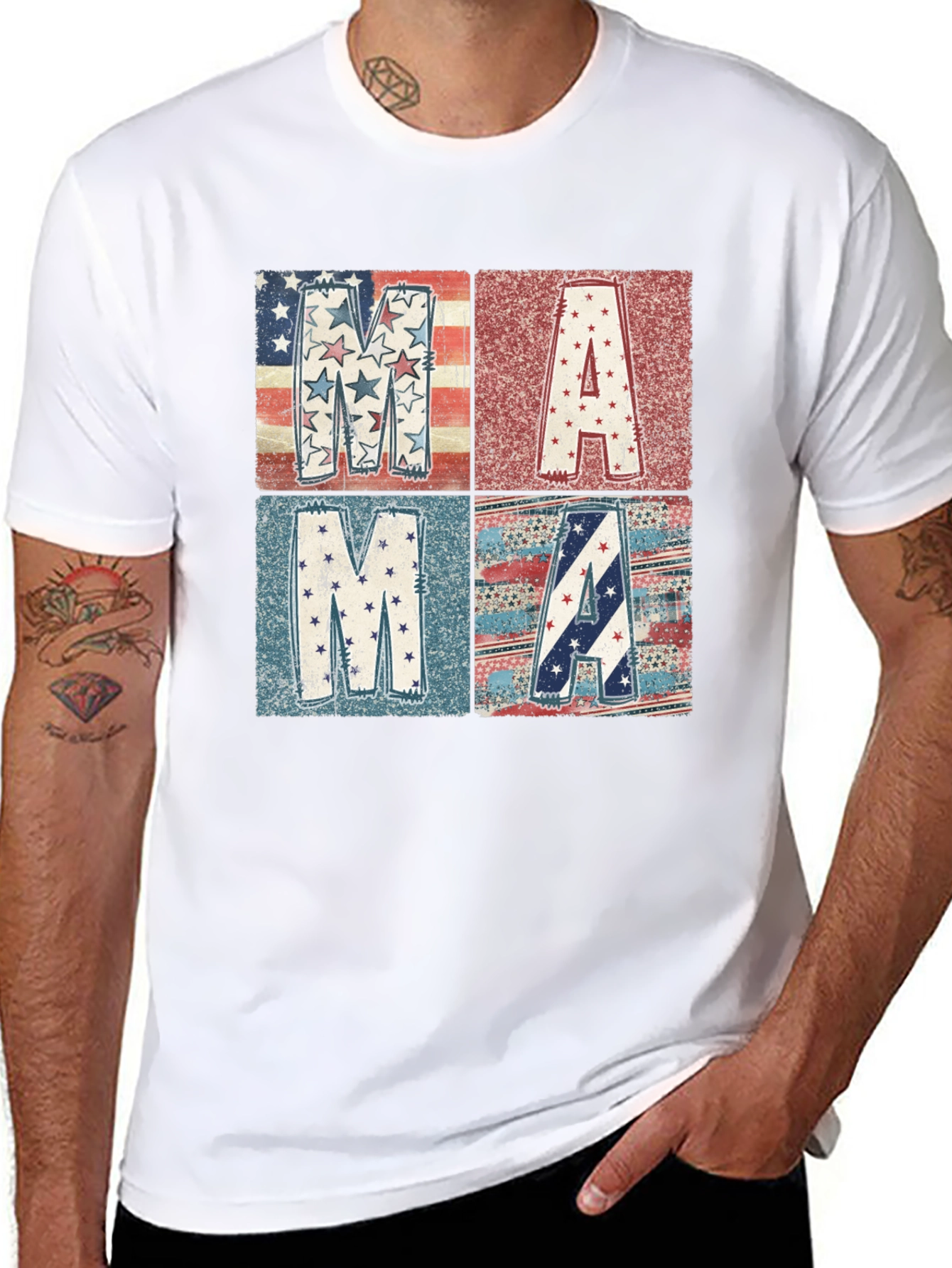 Patriotic Mama Graphic Tee - Black