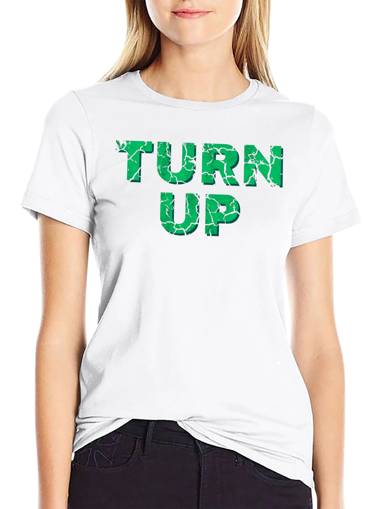 Turn Up Graphic T-Shirt - Trendy Party Tee