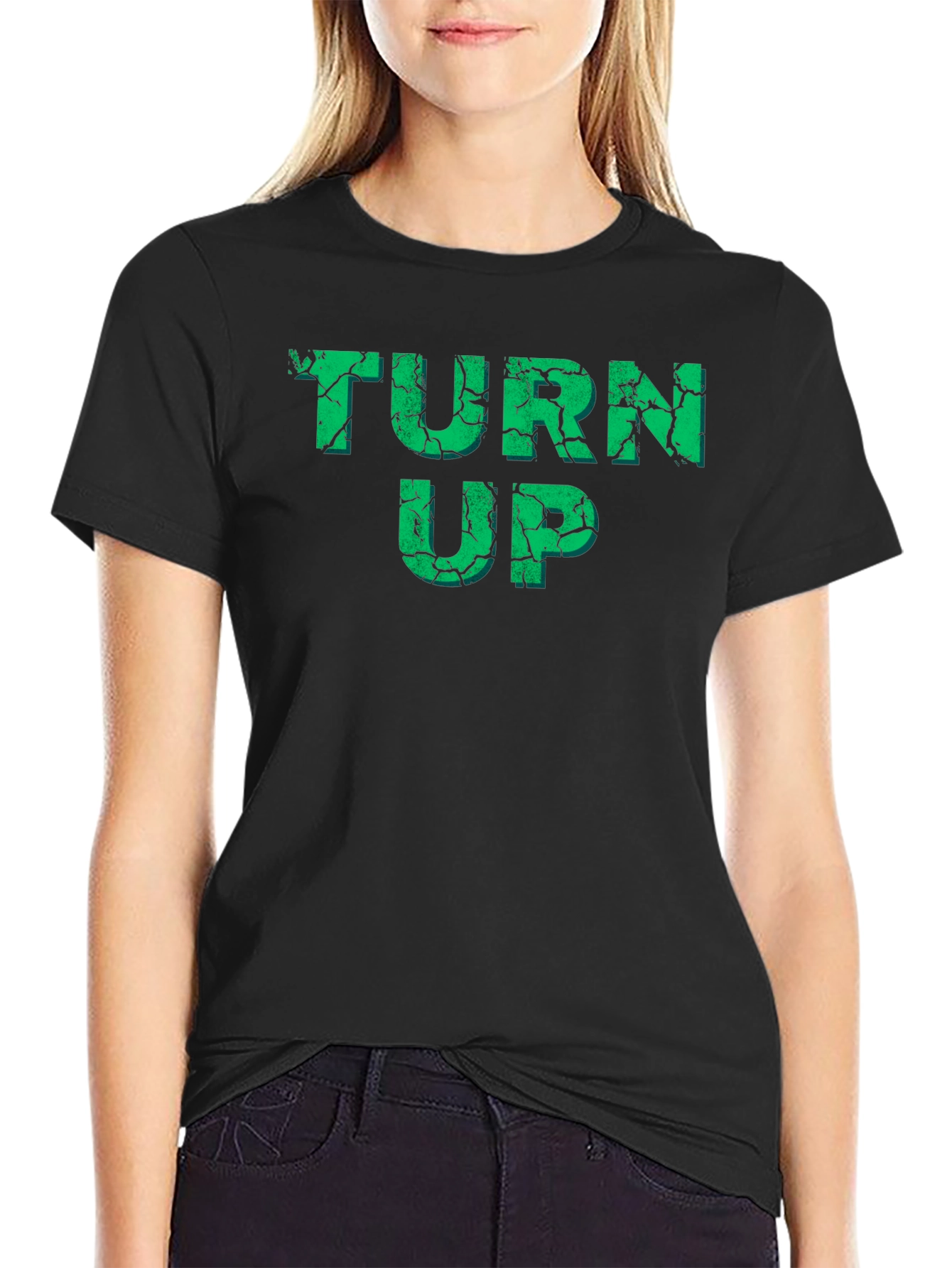 Turn Up Graphic T-Shirt - Trendy Party Tee