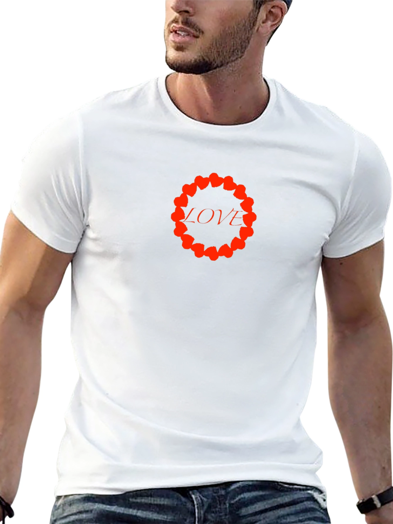 Love Heart Circle Graphic Tee