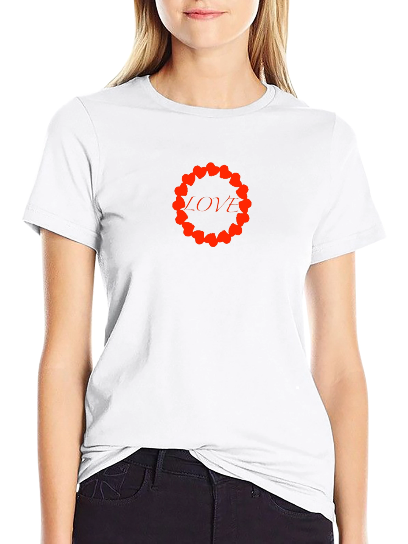 Love Heart Circle Graphic Tee