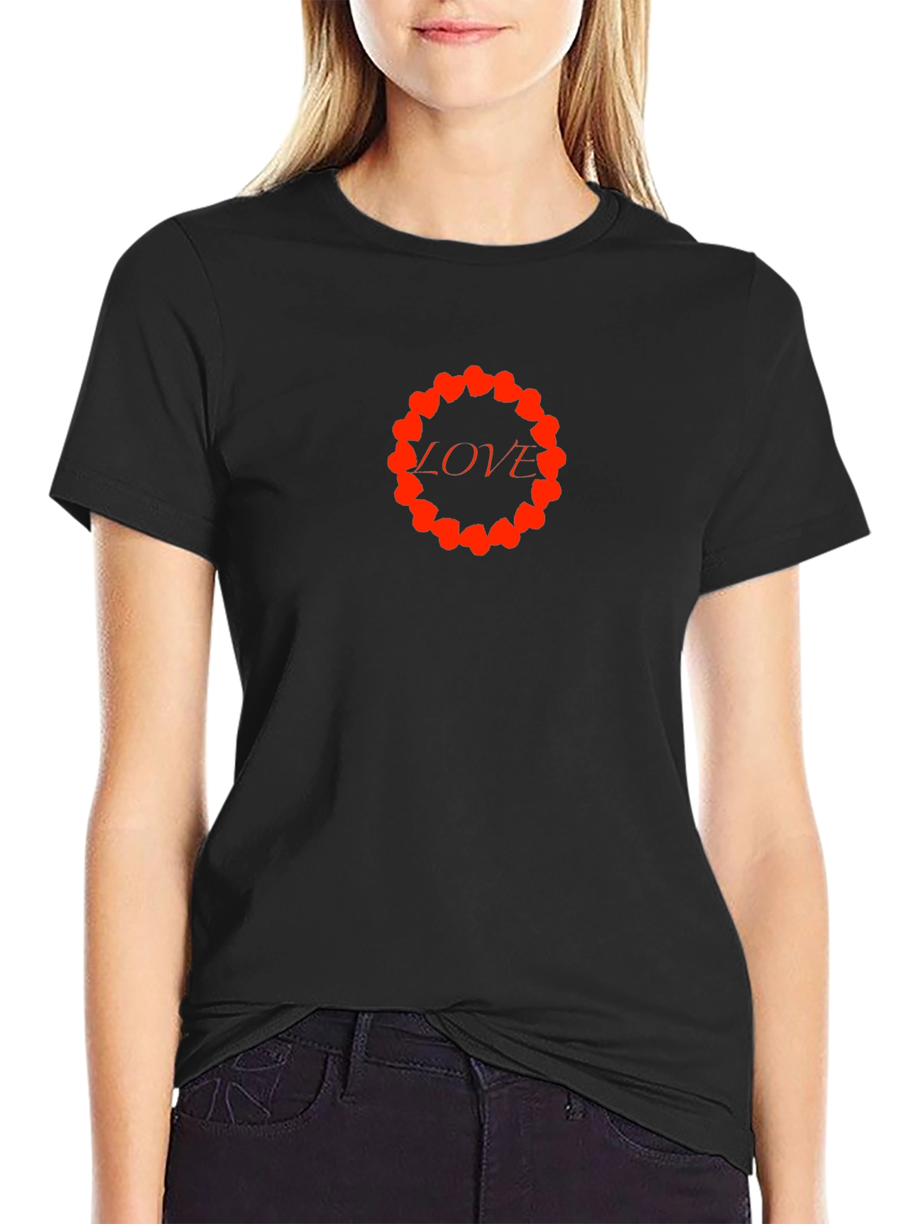 Love Heart Circle Graphic Tee