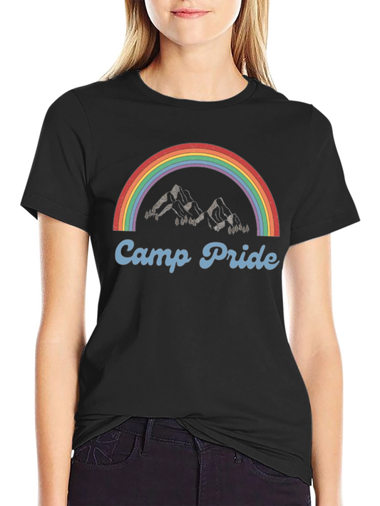 Camp Pride T-Shirt - Rainbow Mountain Design