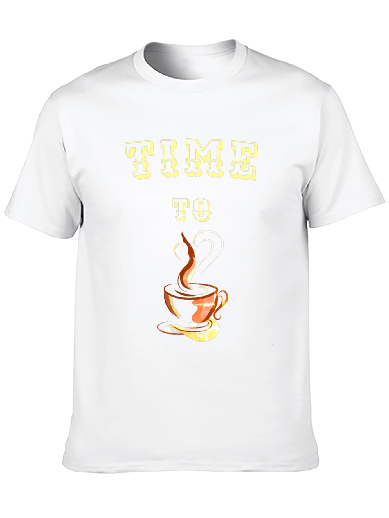 Time To Coffee Black Graphic Tee