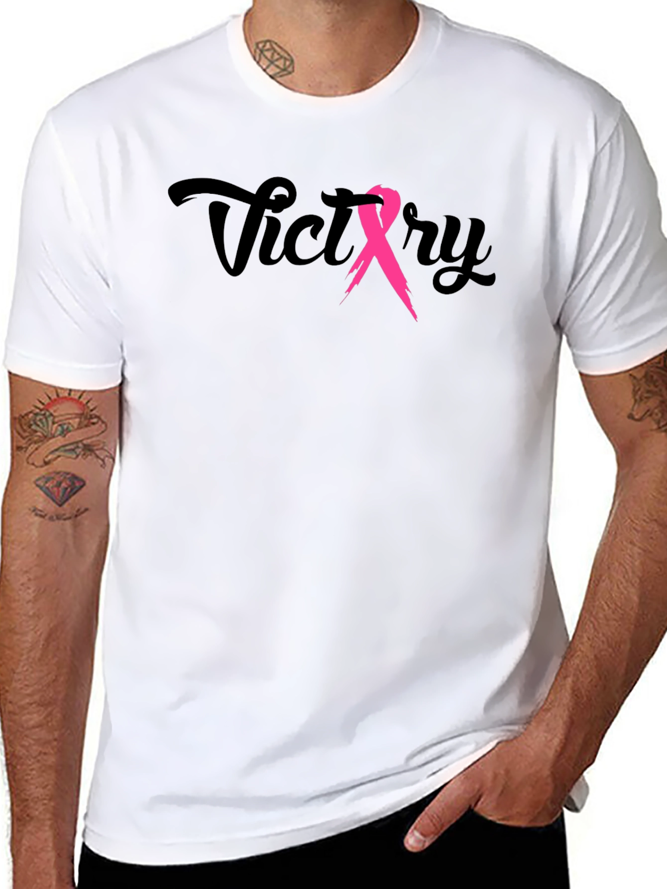 Victory Ribbon Tee - Breast Cancer Awareness Shirt