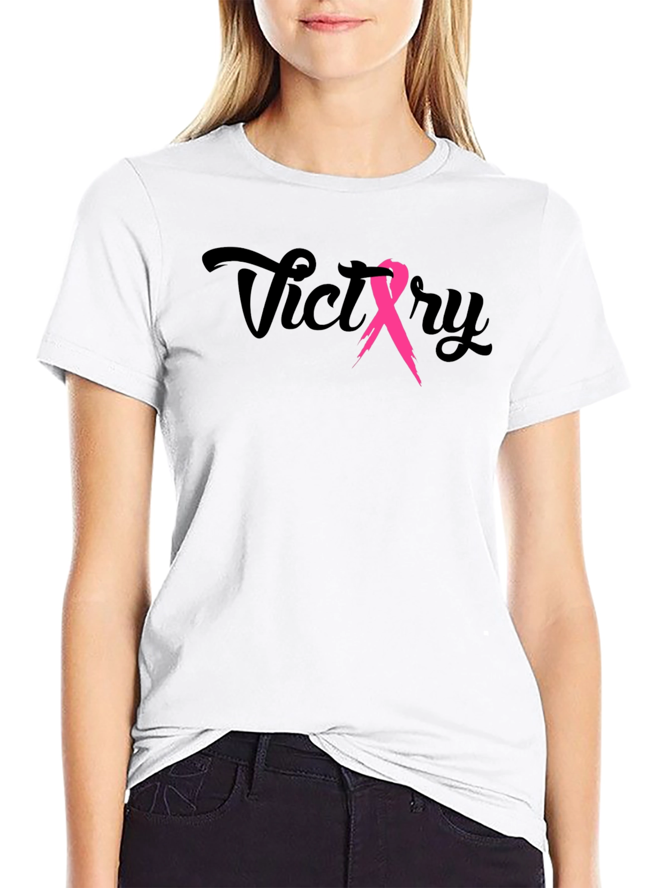 Victory Ribbon Tee - Breast Cancer Awareness Shirt