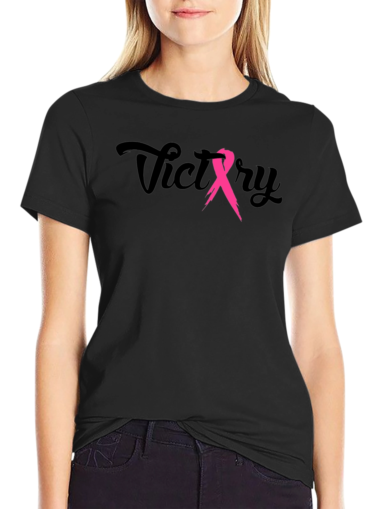 Victory Ribbon Tee - Breast Cancer Awareness Shirt