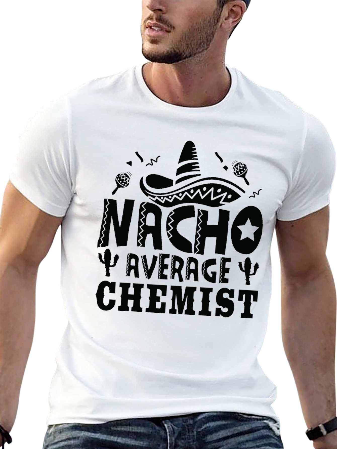 Nacho Average Chemist Mens Black T-Shirt