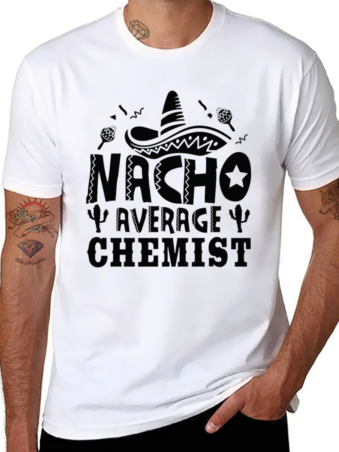 Nacho Average Chemist Mens Black T-Shirt