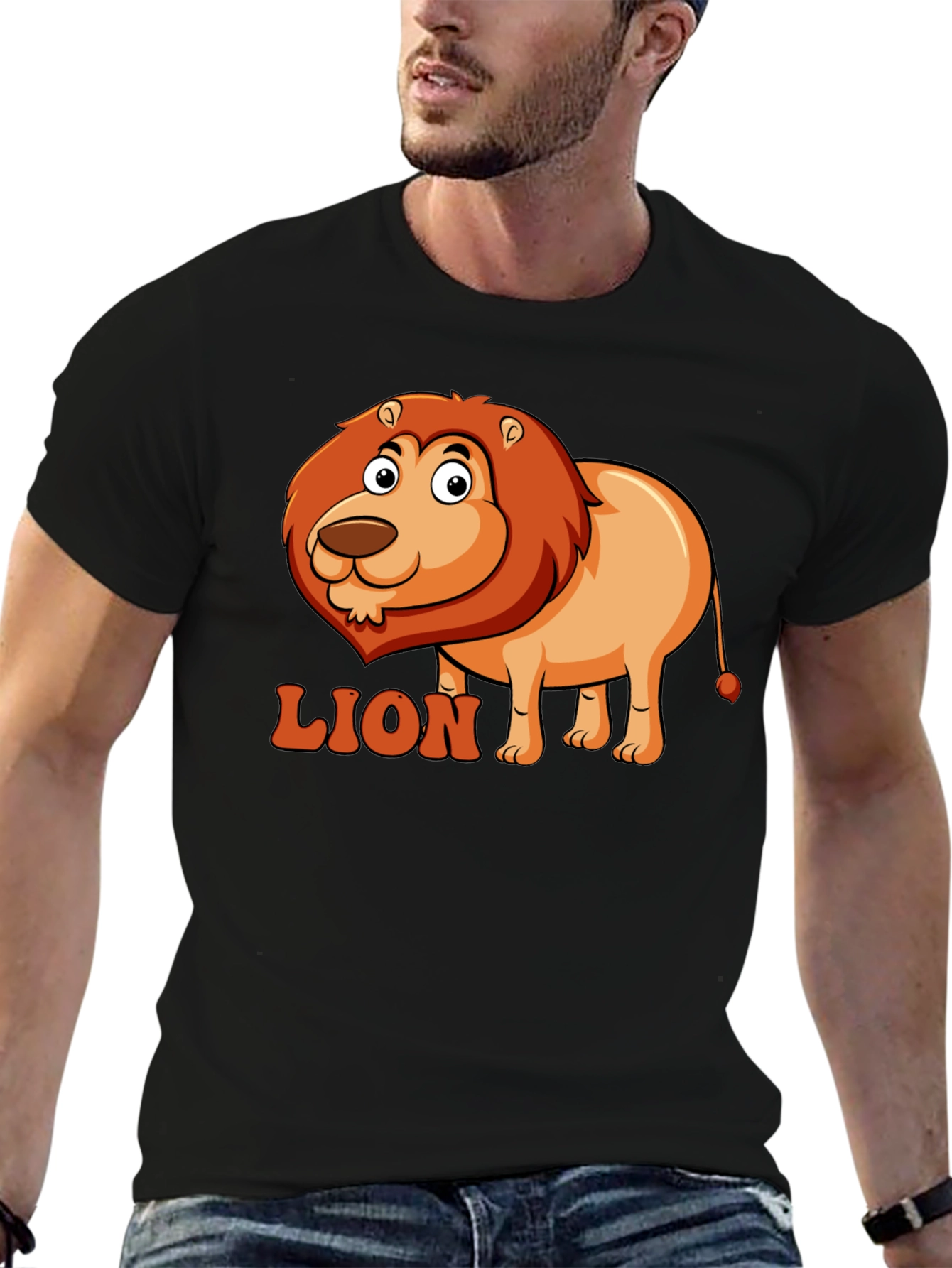 Lion Cartoon Graphic T-Shirt