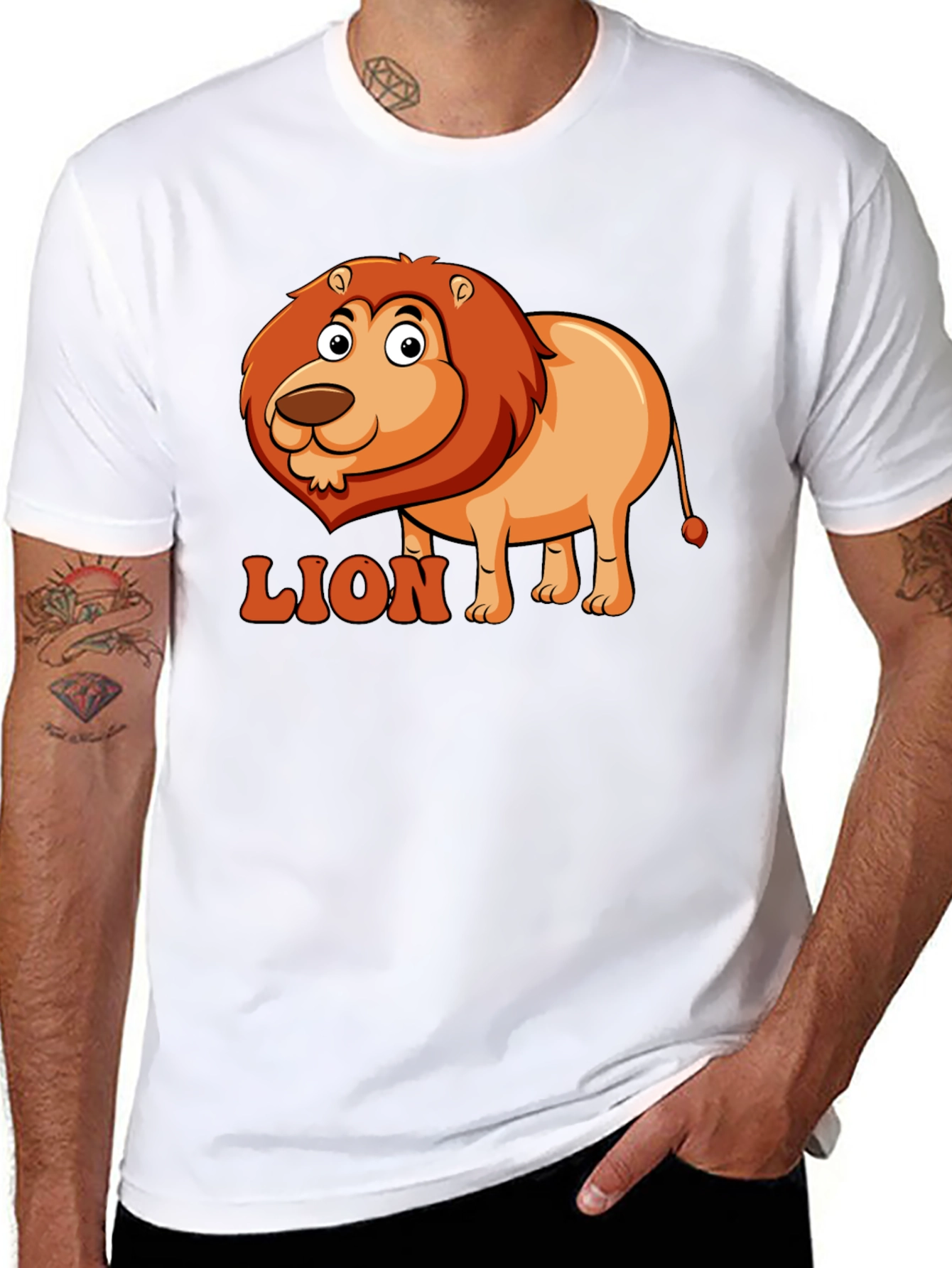 Lion Cartoon Graphic T-Shirt