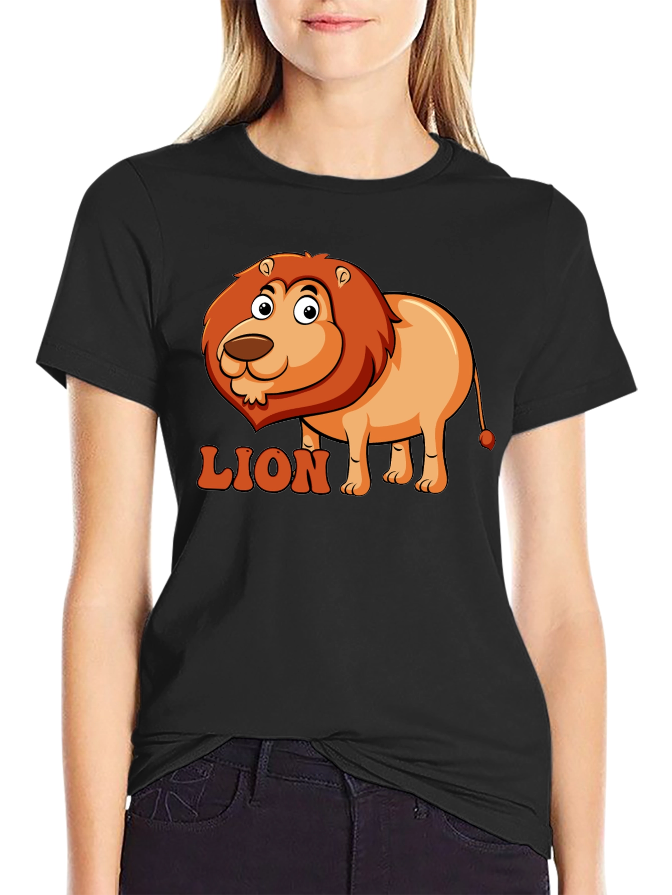 Lion Cartoon Graphic T-Shirt