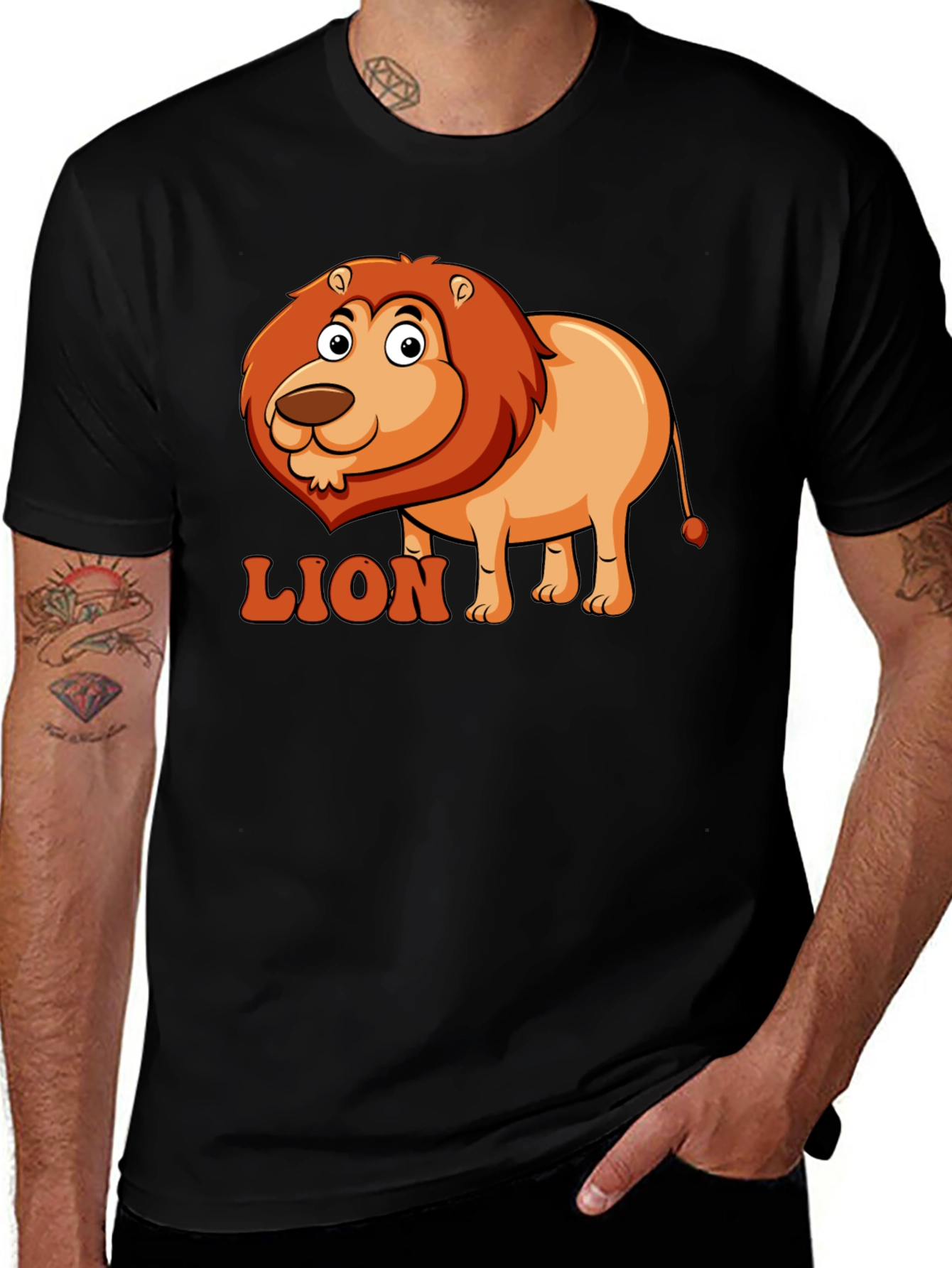 Lion Cartoon Graphic T-Shirt
