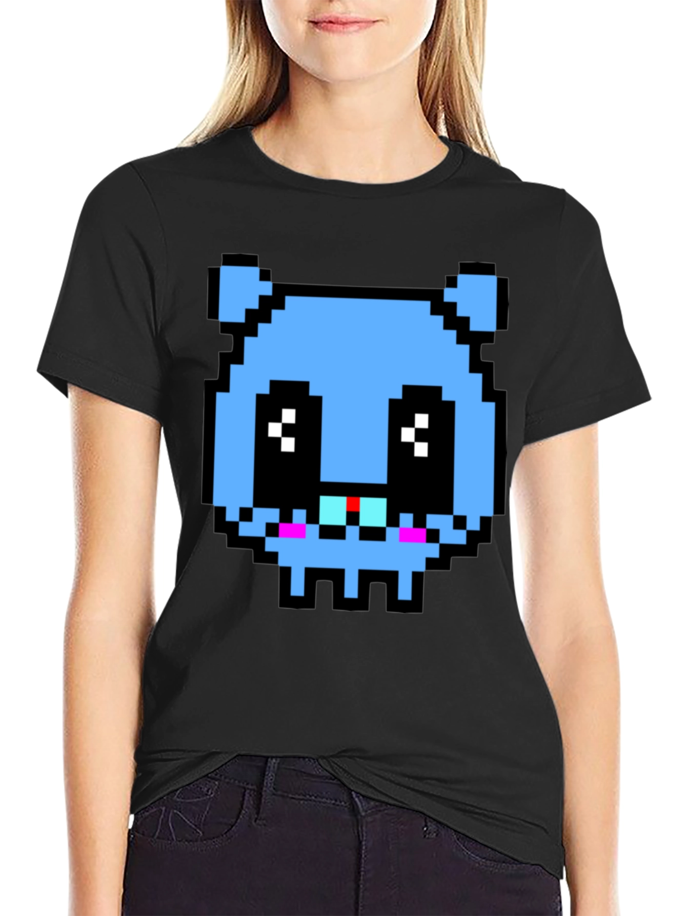 Pixelated Blue Monster T-Shirt