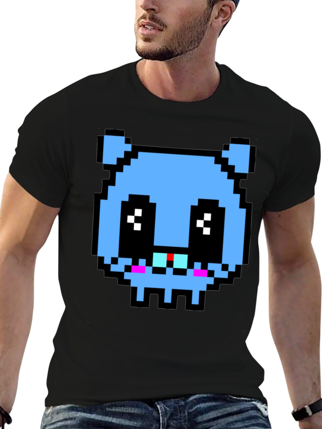 Pixelated Blue Monster T-Shirt