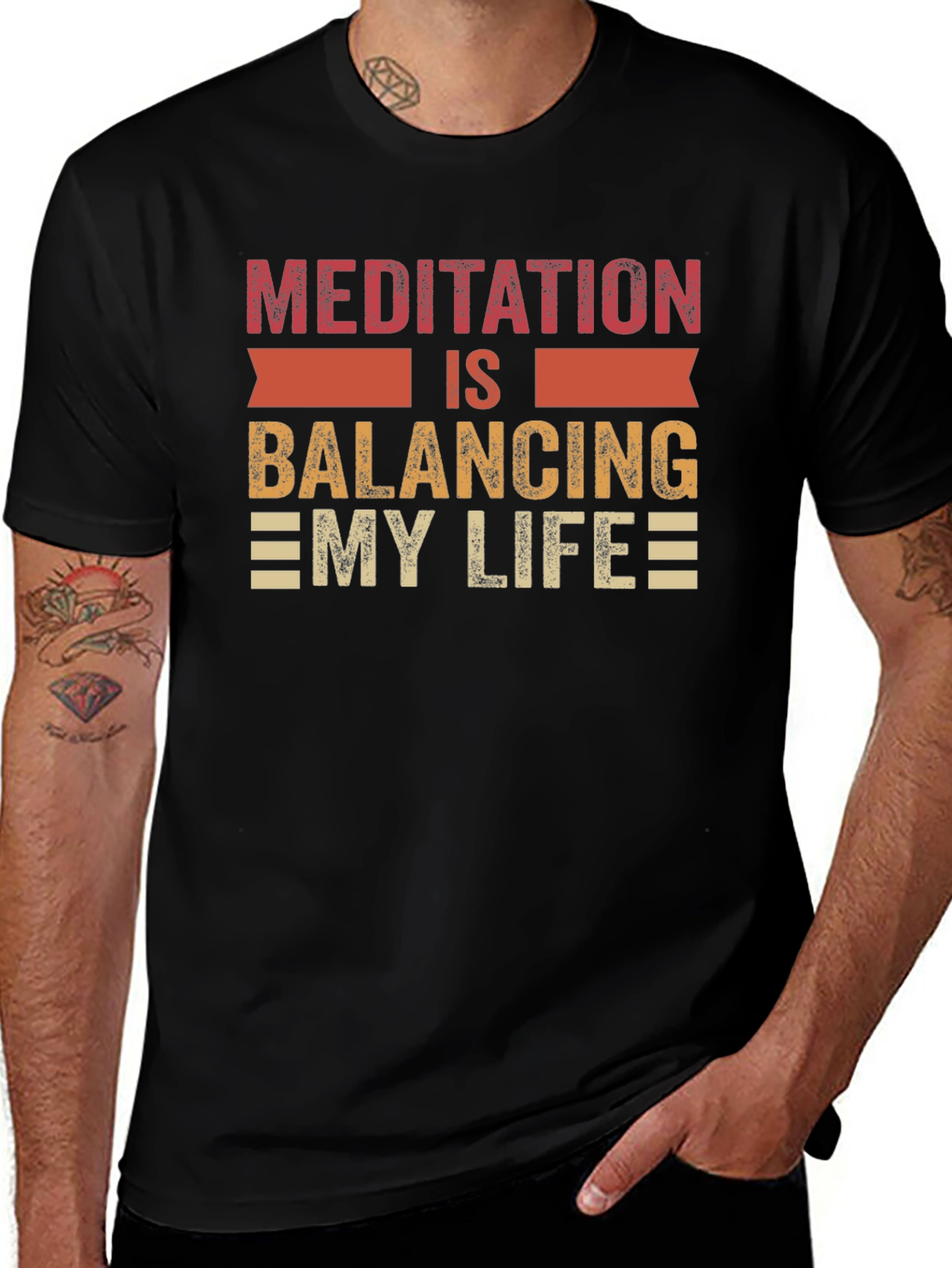 Meditation Balancing Life Graphic Tee
