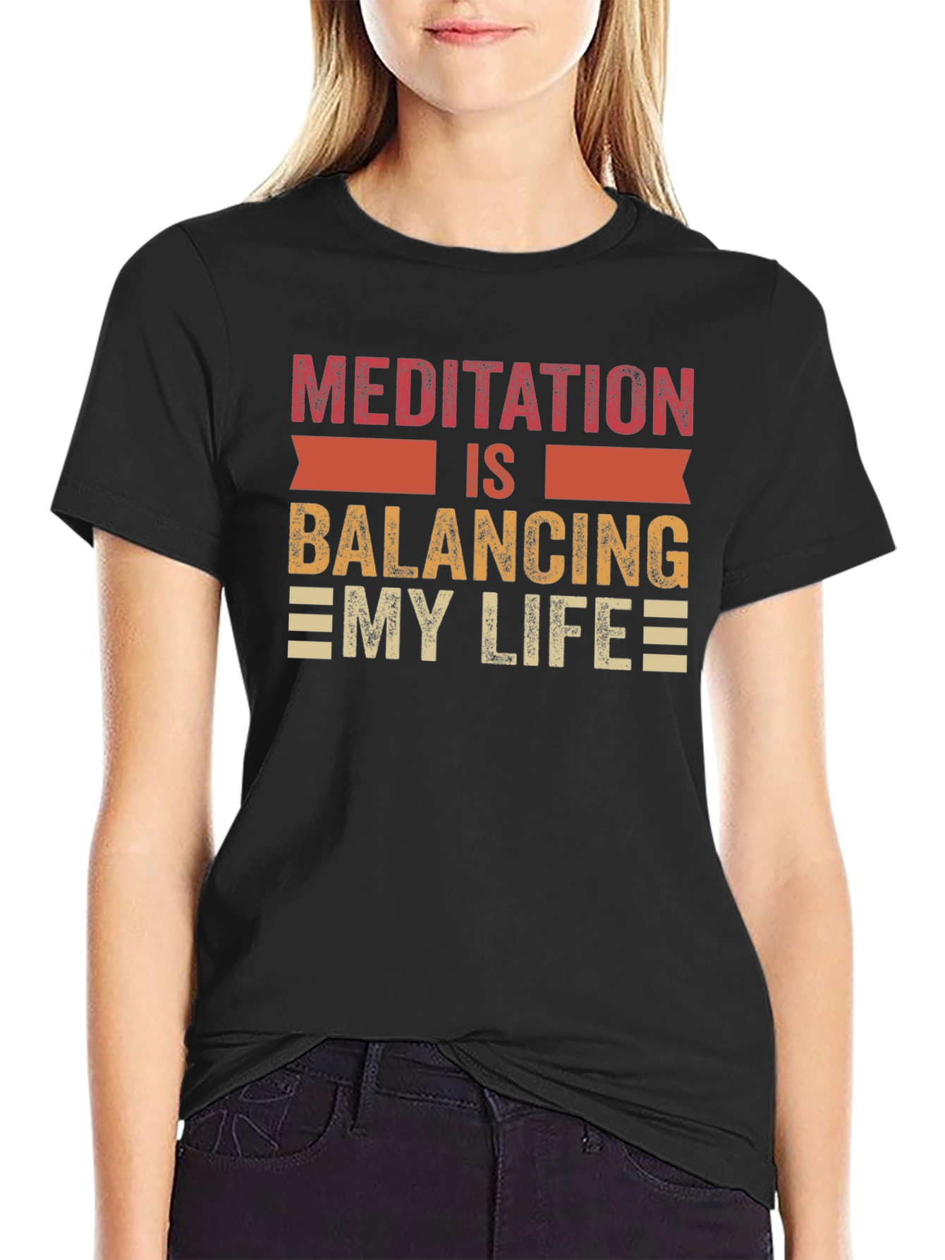 Meditation Balancing Life Graphic Tee