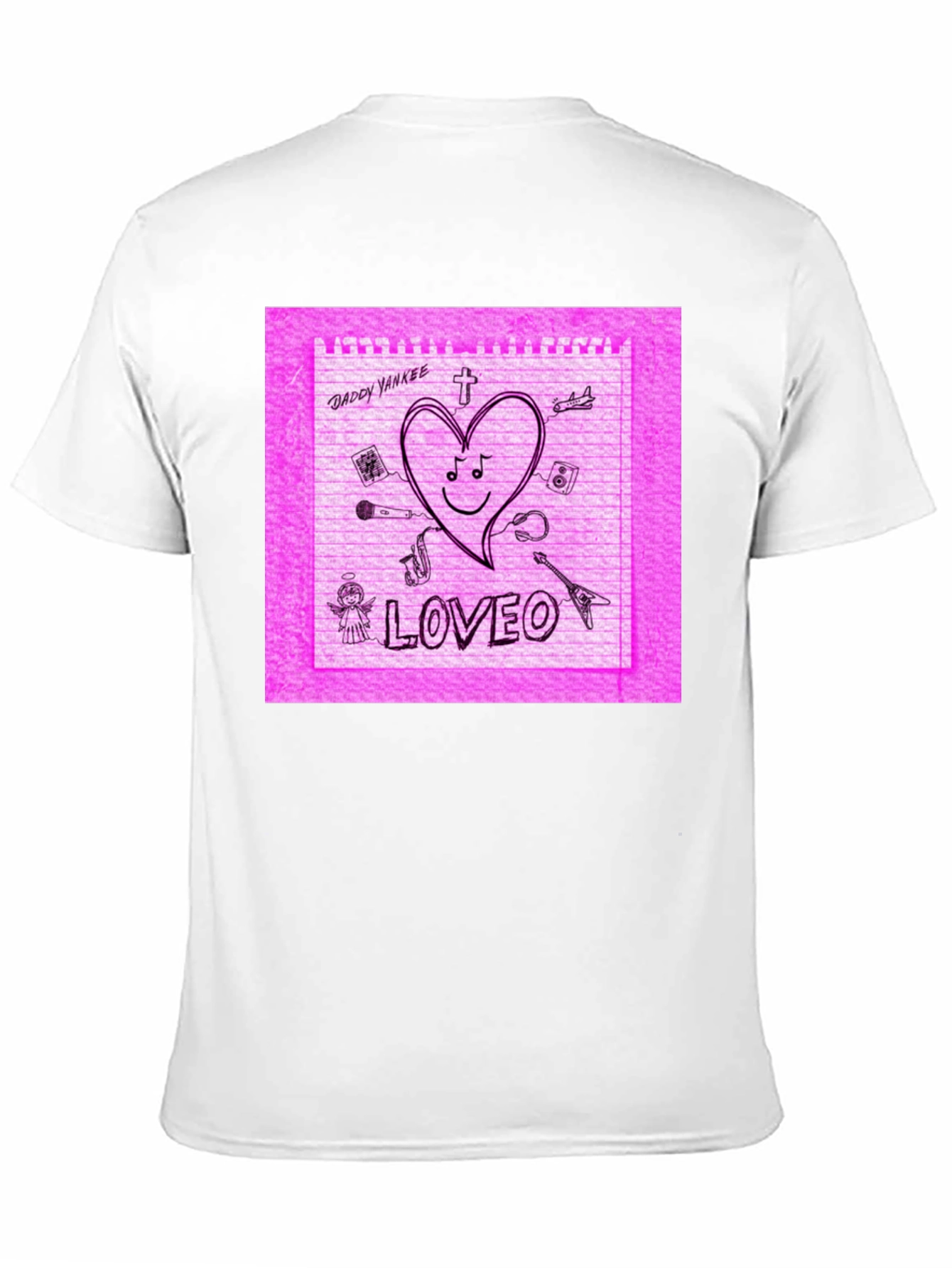 Daddy Yankee Loveo Pink Sketch T-Shirt