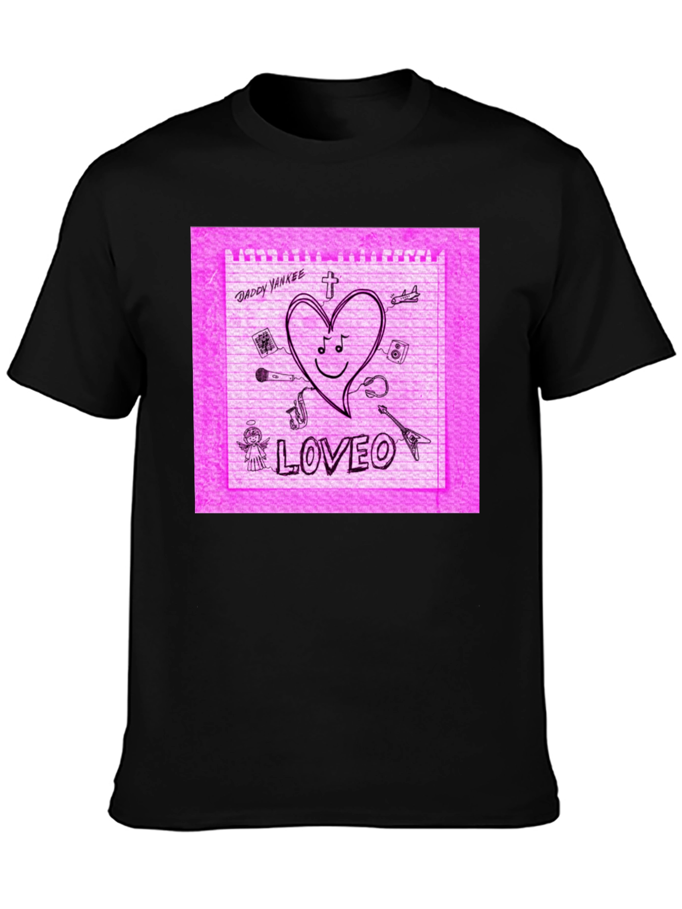 Daddy Yankee Loveo Pink Sketch T-Shirt