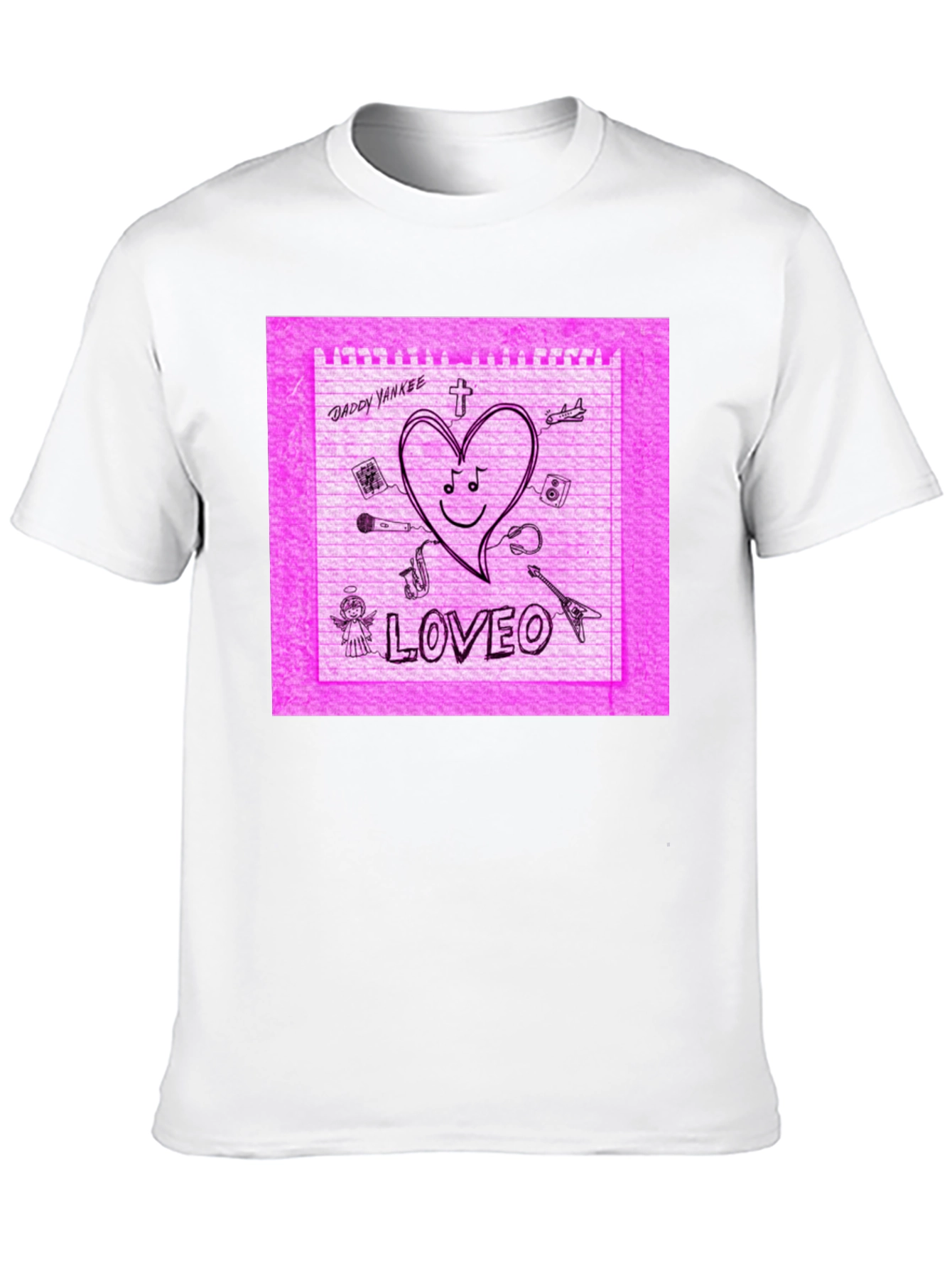 Daddy Yankee Loveo Pink Sketch T-Shirt