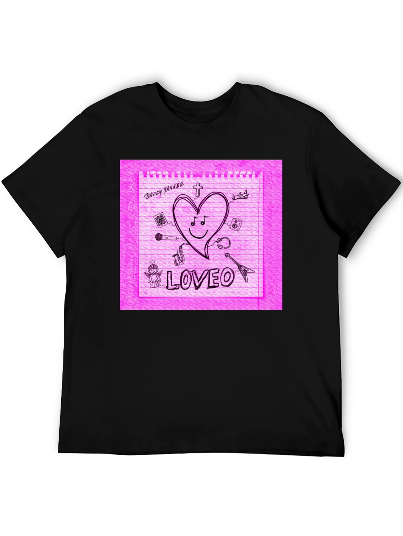 Daddy Yankee Loveo Pink Sketch T-Shirt