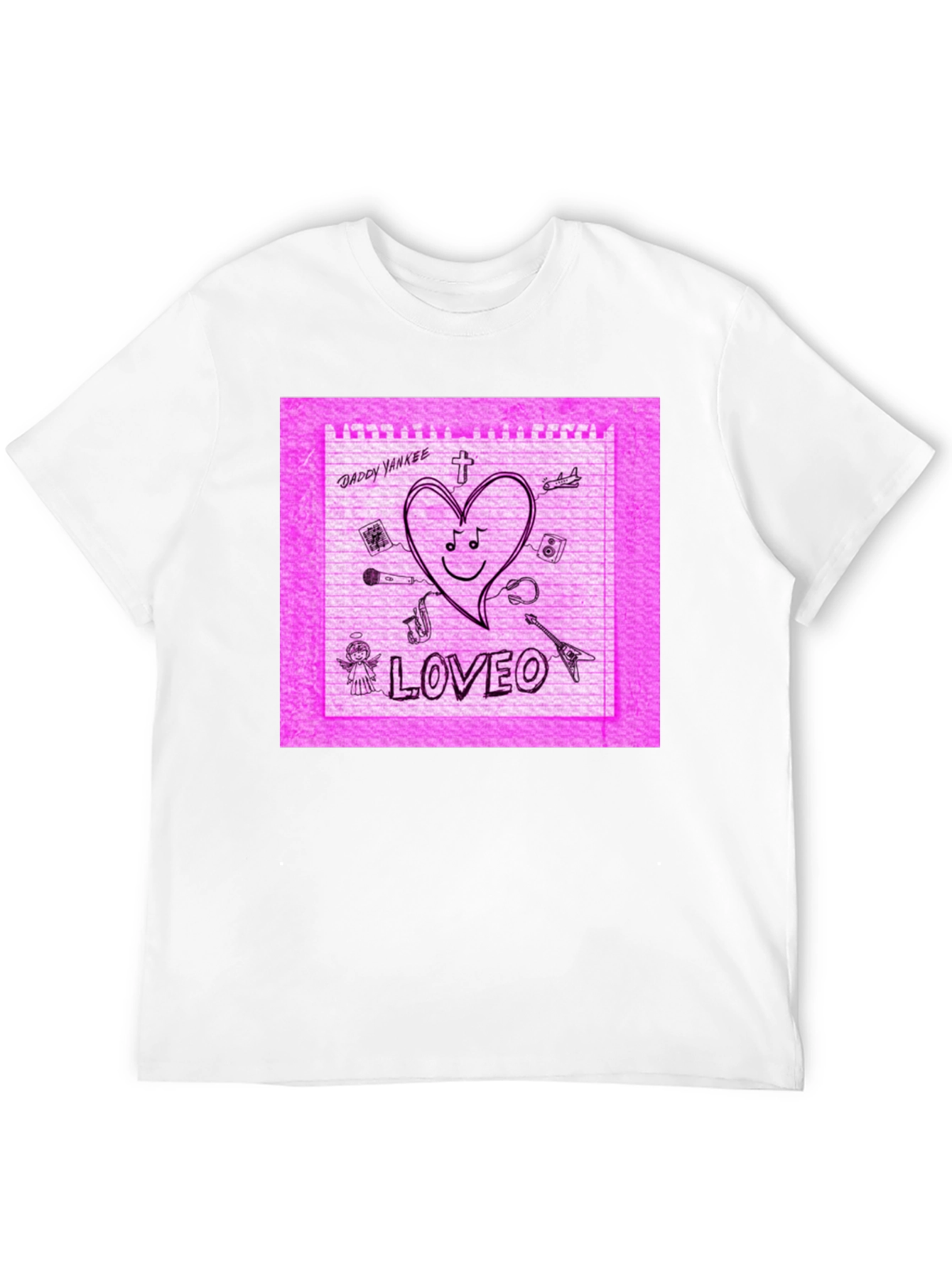 Daddy Yankee Loveo Pink Sketch T-Shirt