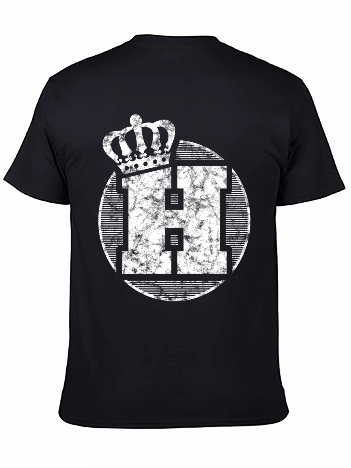 King H Distressed Graphic Tee - Black