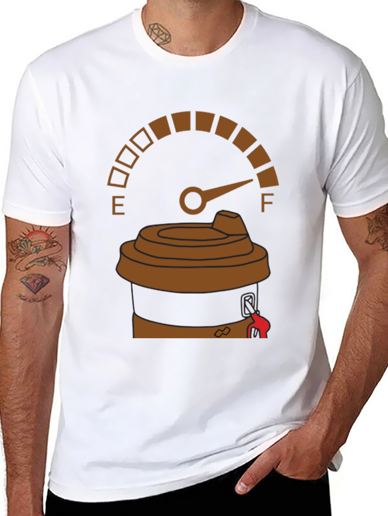 Coffee Fuel Gauge Graphic Tee