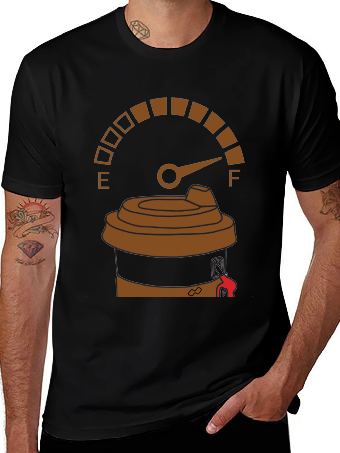Coffee Fuel Gauge Graphic Tee