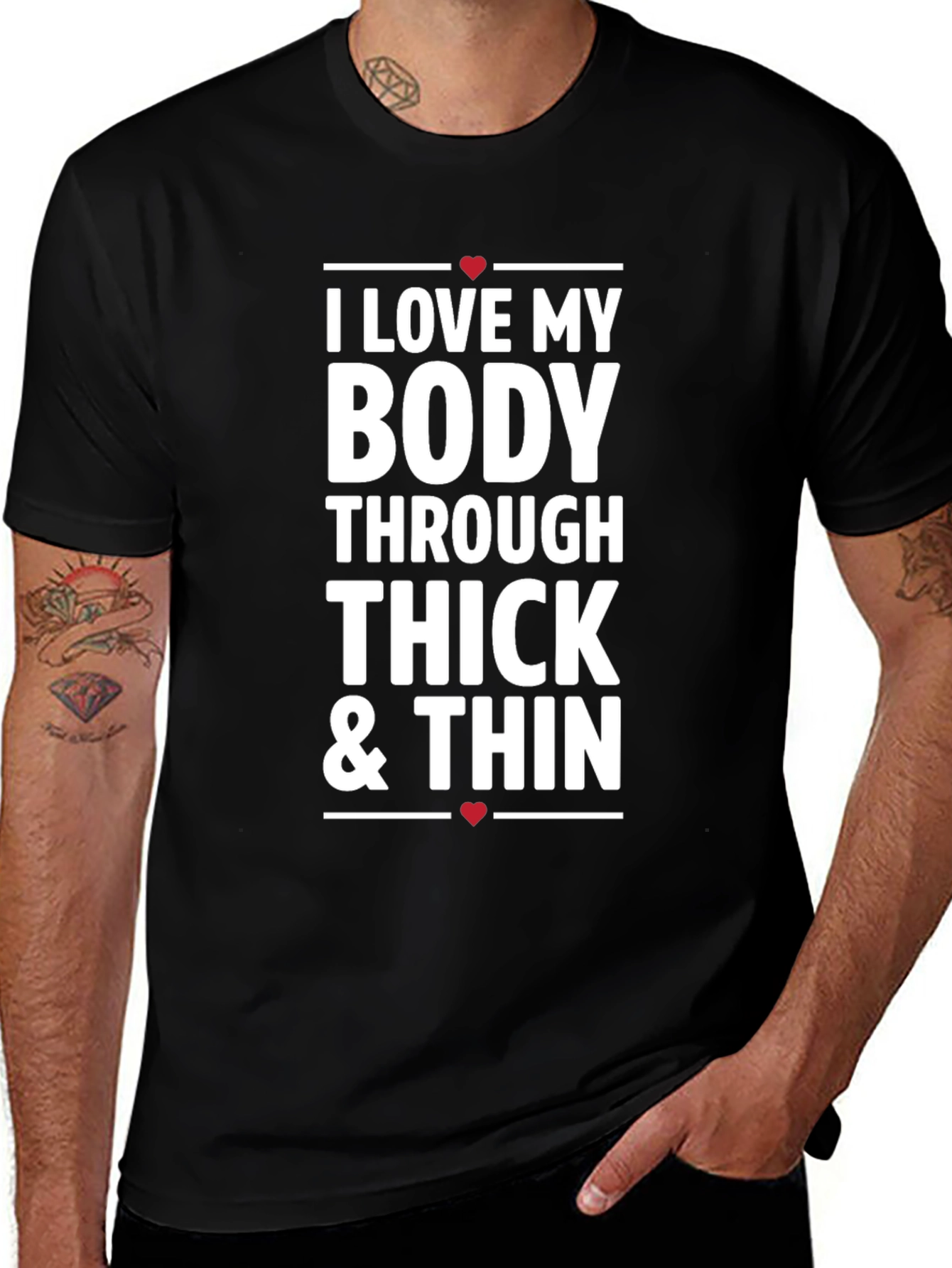 Love My Body Black T-Shirt