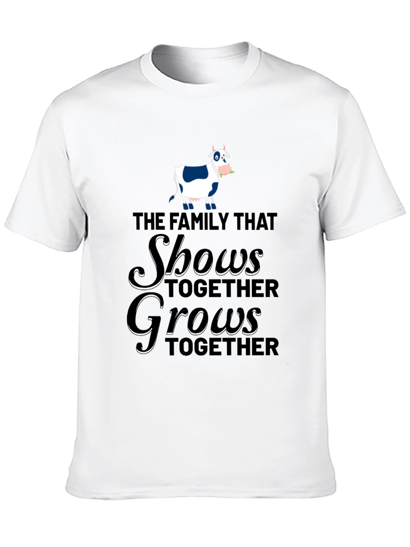 Family That Shows Together Grows Together Black T-Shirt