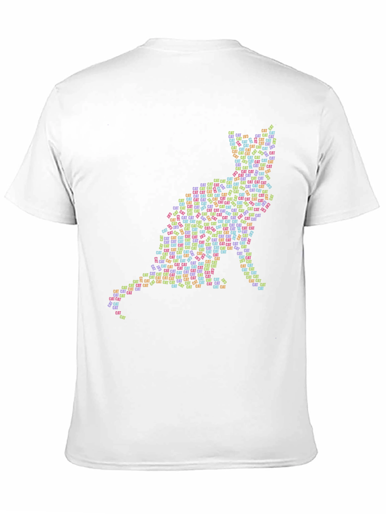 Cat Silhouette Word Art T-Shirt
