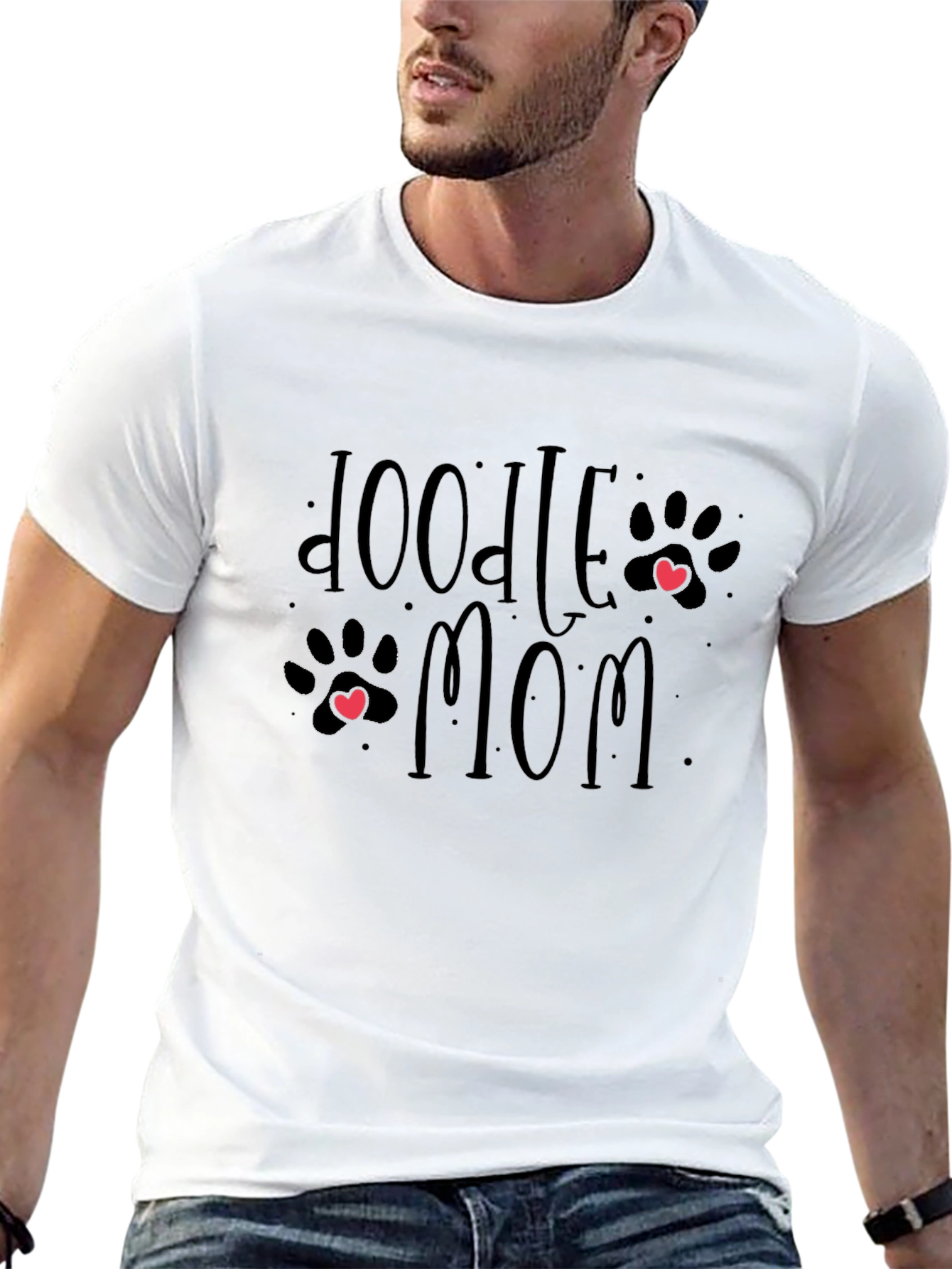 Doodle Mom T-Shirt - Cute Paw Print Design