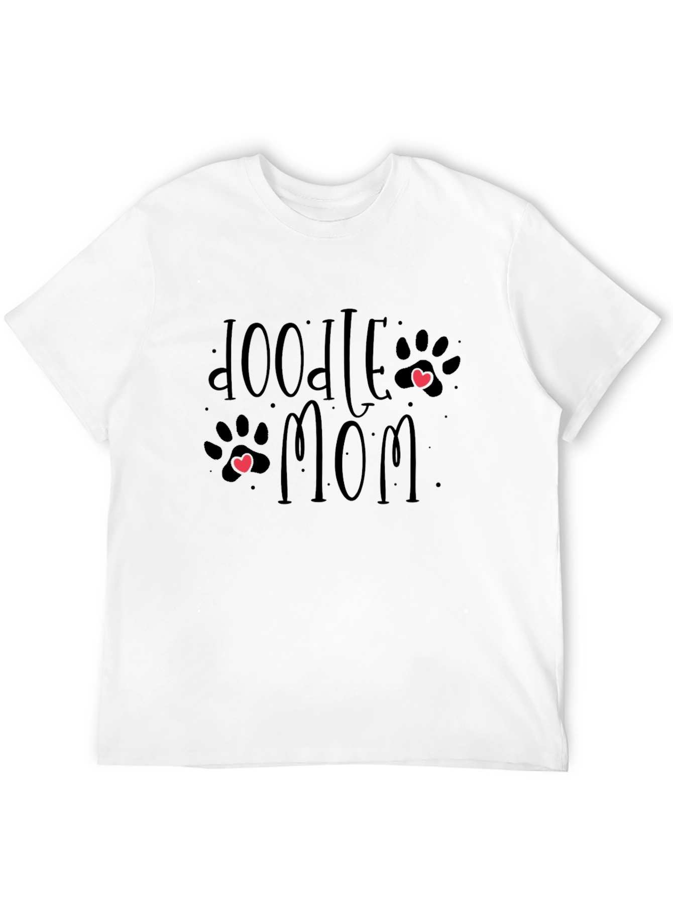 Doodle Mom T-Shirt - Cute Paw Print Design