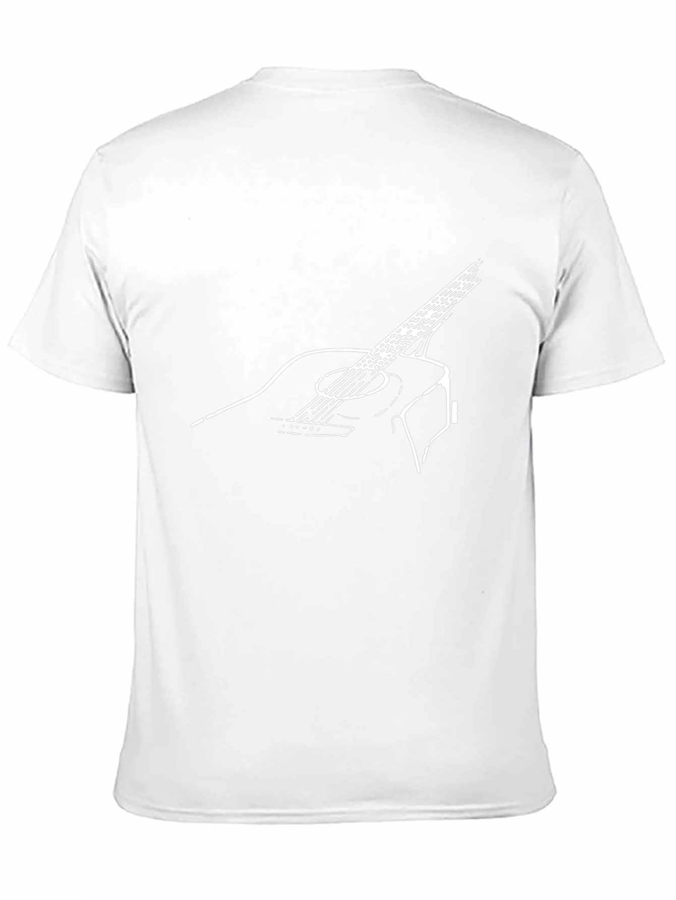 Guitar Graphic Print Crew Neck Tee