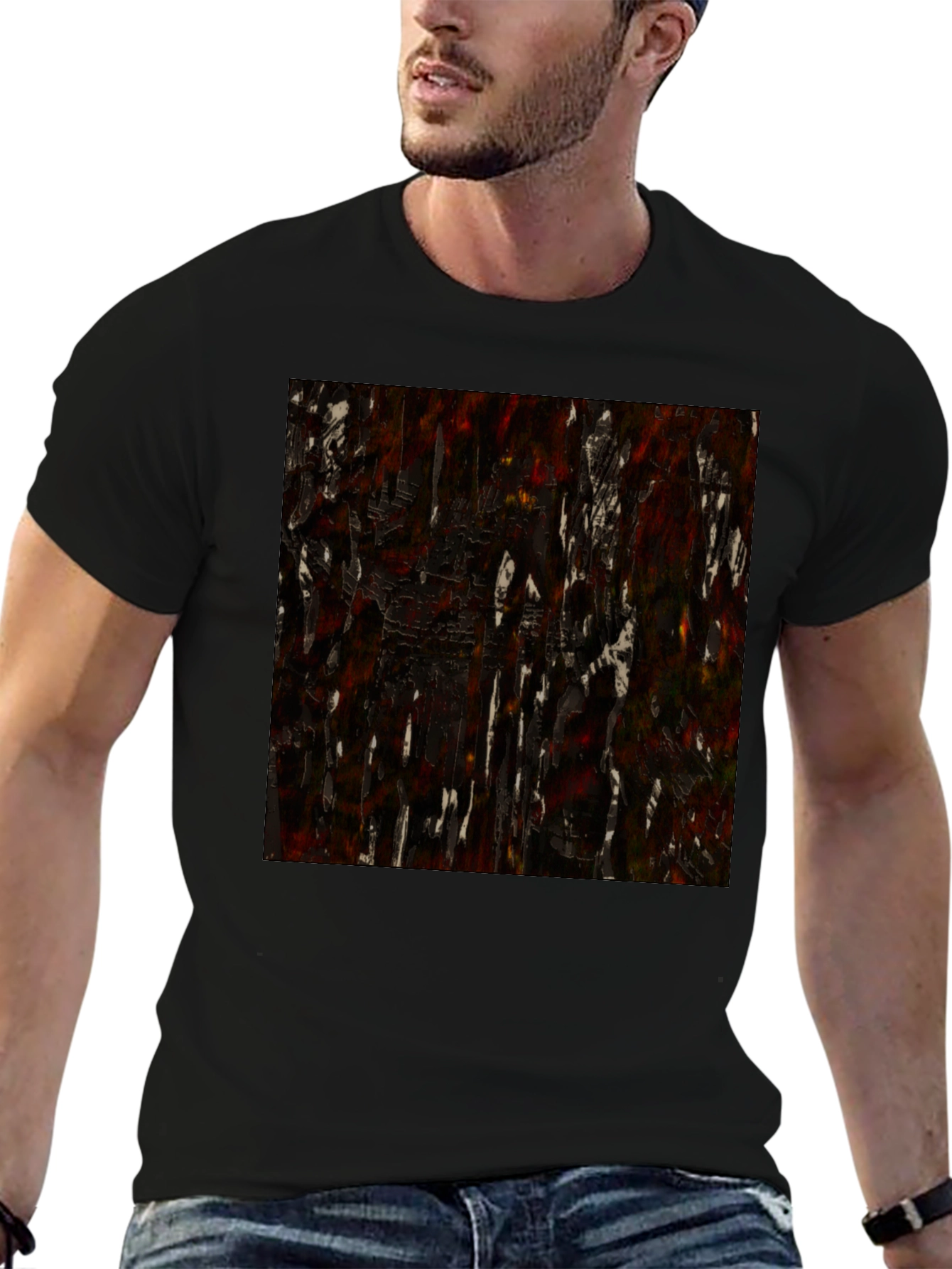 Textured Abstract Art Graphic Tee