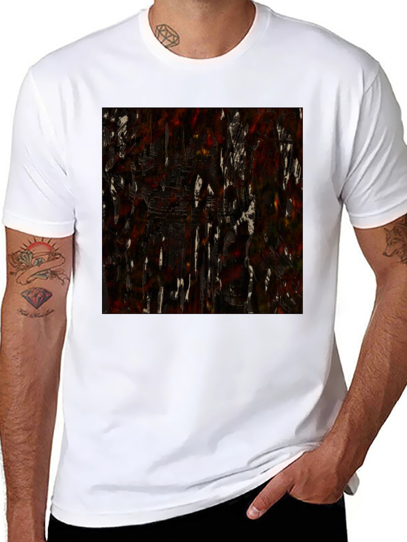 Textured Abstract Art Graphic Tee